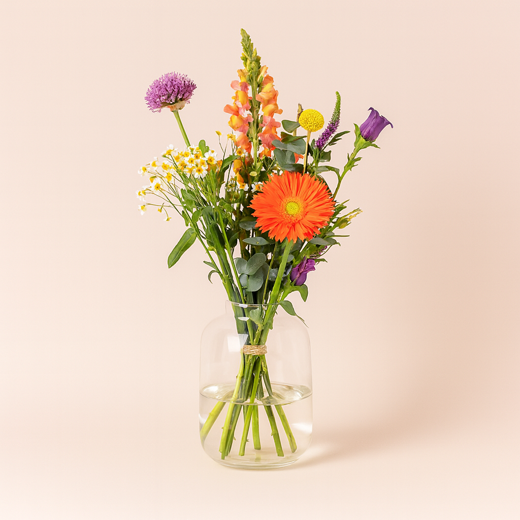 Fris plukboeket bloemen